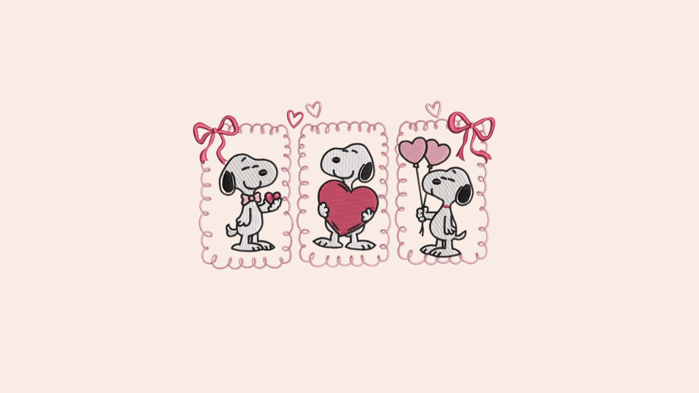Snoopy w/ Hearts & Bows