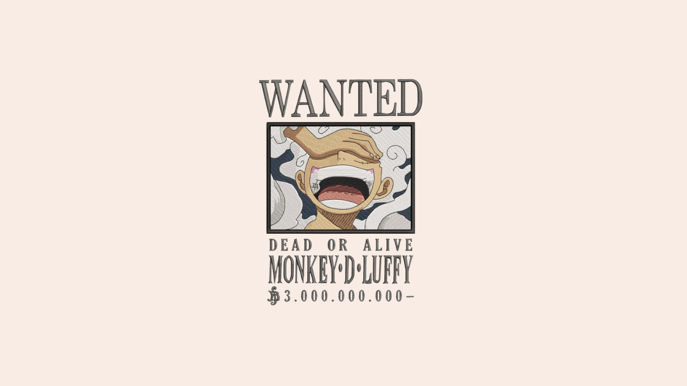 Luffy Gear 5 Bounty Poster